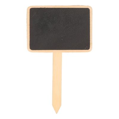 Krijtbordjes mini - 6x stuks - op stokje - 7 cm - plantenlabels - moestuin bordjes - memo