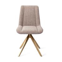 Jesper Home Umedo eetkamerstoel Grainy Greige turn gold