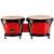 Nino Percussion NINO17R-BK 6.5 en 7.5 inch bongo rood