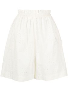 Henrik Vibskov short Waybill en broderie anglaise - Blanc