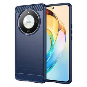 Honor X9b Geborsteld TPU Hoesje - Koolstofvezel - Blauw