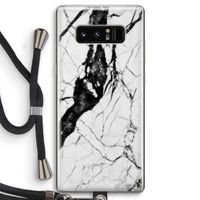 Witte marmer 2: Samsung Galaxy Note 8 Transparant Hoesje met koord
