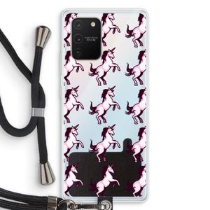 Musketon Unicorn: Samsung Galaxy S10 Lite Transparant Hoesje met koord