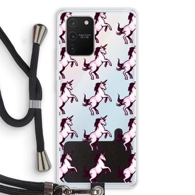 Musketon Unicorn: Samsung Galaxy S10 Lite Transparant Hoesje met koord
