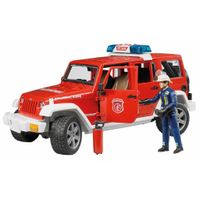 Bruder Jeep Wrangler brandweerauto met brandweerman