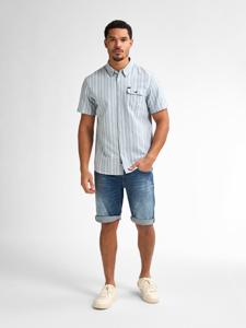 Petrol Men Shirt Short Sleeve Aop M-1050-sis417 Overhemd 5187 Pale Blue