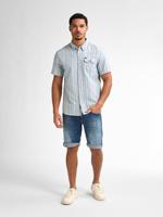 Petrol Men Shirt Short Sleeve Aop M-1050-sis417 Overhemd 5187 Pale Blue