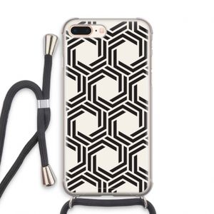Geometrisch patroon: iPhone 8 Plus Transparant Hoesje met koord