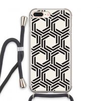 Geometrisch patroon: iPhone 8 Plus Transparant Hoesje met koord