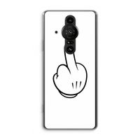 Middle finger white: Sony Xperia Pro-I Transparant Hoesje
