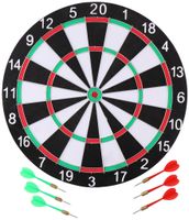 Dartbord - 40,5 cm - tweezijdig - met 6 darts - thumbnail