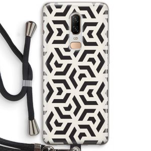 Crazy pattern: OnePlus 6 Transparant Hoesje met koord