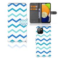 Samsung Galaxy A03 | Telefoon Hoesje | Zigzag Blauw
