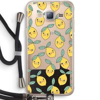 Citroenen: Samsung Galaxy J3 (2016) Transparant Hoesje met koord