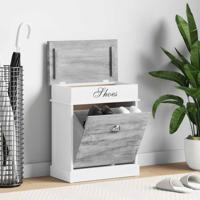 VidaXL Schoenenkast 50x28x58 cm paulowniahout grijs