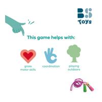 BS Toys springtouw roze met houten handvatten