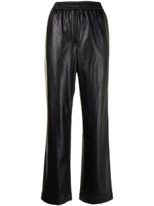 Goen.J pantalon de jogging en cuir artificiel - Noir