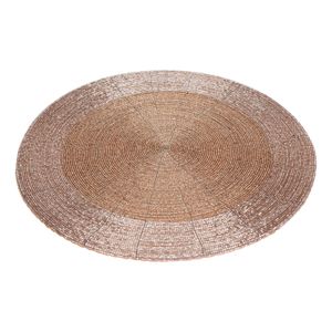 1x stuks placemats/onderleggers champagne rond D35 cm   -