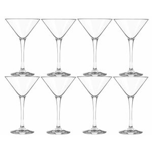 8x Cocktail/Martini glazen transparant 250 ml Martini