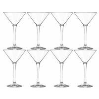 8x Cocktail/Martini glazen transparant 250 ml Martini