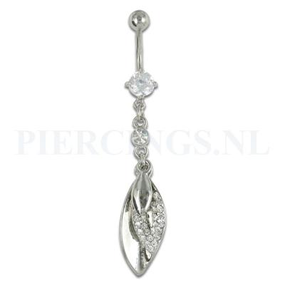 Navelpiercing hangend kristallen