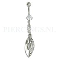 Navelpiercing hangend kristallen