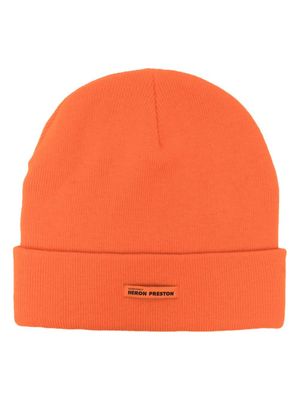 Heron Preston bonnet en laine à étiquette logo - Orange