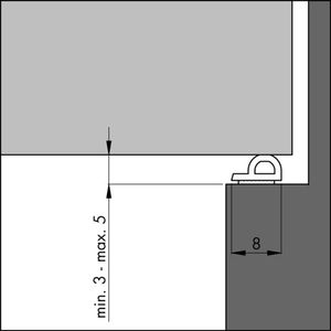 TOCHTBAND ZWART 7,5M