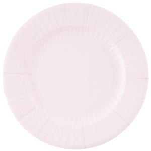 Feestbordjes/BBQ bordjes - 8x - lavendel paars - rond - papier/karton - 27cm