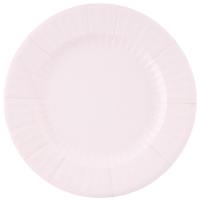 Feestbordjes/BBQ bordjes - 8x - lavendel paars - rond - papier/karton - 27cm