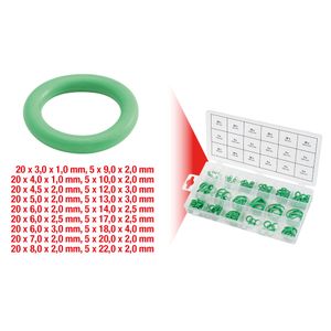 Assortiment O-ringen, HNBR, binnen Ø 3-22mm, 225-delig KS Tools 970.0260