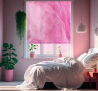 Roze stoffen structuur Hoofdslaapkamer rolgordijn