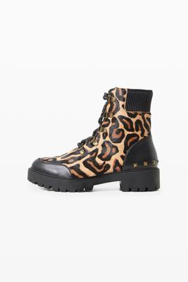 Leren laarsje met dierenprint - BROWN - 40