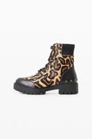 Leren laarsje met dierenprint - BROWN - 40
