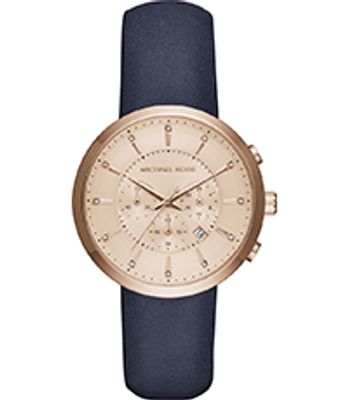 Horlogeband Michael Kors MK2597 Leder Blauw 20mm