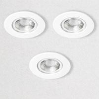 Kosnic Set van 3 Witte Inbouw Ledspot Erta, 6 Watt, Dimbaar, IP65