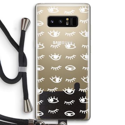 Eye pattern #3: Samsung Galaxy Note 8 Transparant Hoesje met koord