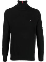 Tommy Hilfiger pull en coton à patch logo - Noir