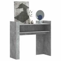 Wandtafel 100x35x90 cm bewerkt hout betongrijs - thumbnail