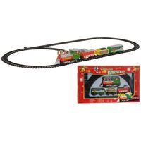 Rijdende Kersttrein 9-delig op batterijen Rijdende Kersttrein 9-delig op batterijen