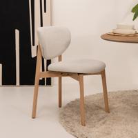 Tower Living Eetkamerstoel 'Pimonte' Bouclé, kleur Beige