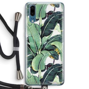 Bananenbladeren: Huawei P20 Transparant Hoesje met koord