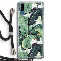 Bananenbladeren: Huawei P20 Transparant Hoesje met koord