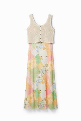 Hybride midi-jurk - MATERIAL FINISHES - XL
