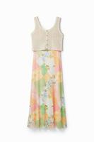 Hybride midi-jurk - MATERIAL FINISHES - XL