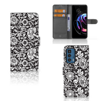 Motorola Edge 20 Pro Hoesje Black Flowers