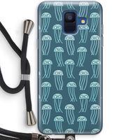Kwallie: Samsung Galaxy A6 (2018) Transparant Hoesje met koord