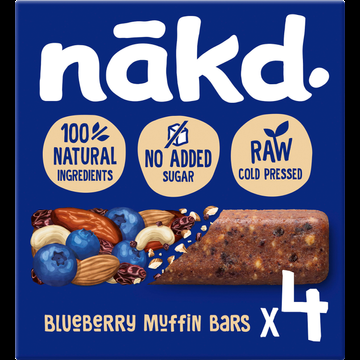 Nakd. Raw Fruitreep met noten Blueberry Muffin 4 x 35 g bij Jumbo