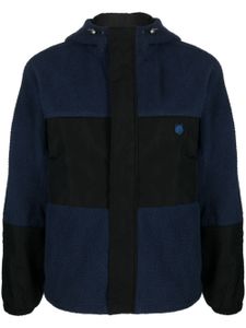 Maison Kitsuné veste à capuche à patch - Bleu