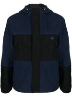 Maison Kitsuné veste à capuche à patch - Bleu